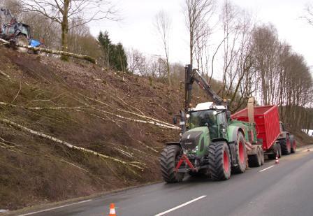 Bei Großbaustellen mit viel zu häckselden Material setzen wir Großhäcksler ein um die Effektivität noch zu steigern.